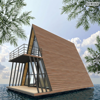Resort Structure une maison à ossature Forme triangulaire Structure en acier Maison