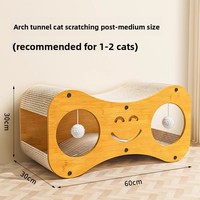 Griffoir et maisonnette pour chat intégrés, en carton anti-déchirures toutes saisons, avec nid pour chat