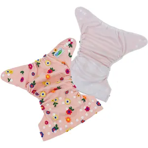 Ananbaby热卖环保混合合身布尿布可重复使用柔软的AWJ衬里婴儿尿布