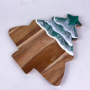 وصل حديثًا خشب السنط الراتنج عيد الميلاد شكل شجرة لوح تقطيع عيد الميلاد الراتنج لوح تقطيع - Product Image 5