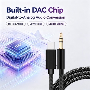 Câble audio AUX de type C pour voiture avec gaine tressée, connecteur mâle 3,5 mm pour connexion audio Revolution 35 mm - Product Image 2
