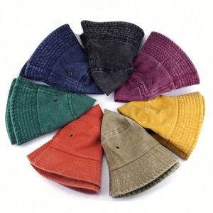 Chapeau Bob Unisexe 100% Coton Printemps/Été pour l'Extérieur, Logo Personnalisé, Style Vieilli, Protection Solaire, Broderie 3D - Product Image 1