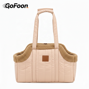 Sac de transport pour animaux de compagnie de haute qualité, confortable et épais pour l'hiver, avec intérieur en polaire, sac de transport pliable pour voiture, sac de shopping portable - Product Image 1