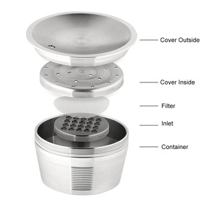 Capsule de café réutilisable en acier inoxydable, compatible avec les capsules Dolce Nestl, coque filtrante en métal pour machine à café - Product Image 4