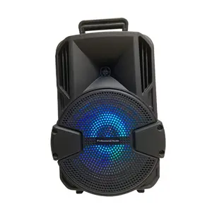 Alto-falante smart portátil 8 ", sistema de sons, para festa, estilo boombox, rádio, luz led, para áreas externas, bt/tws, hi-fi