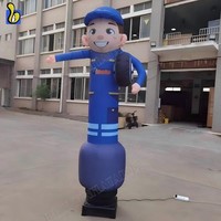 Garçon commercial bon marché de danseur de main de vague extérieure avec le ventilateur pour le magasin de pneu