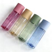 Envase de Plástico Personalizado para Cosméticos PET, Contenedor para Cuidado de la Piel con Tapa de Rosca Serigrafiada para Tónico, Loción Facial
