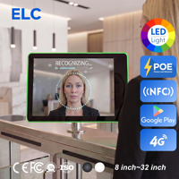 Terminal de Control de Acceso con Reconocimiento Facial por IA, Tableta Android 11 de 10.1 Pulgadas RK3568 PoE con LED RGB SDK para Sistema de Puerta