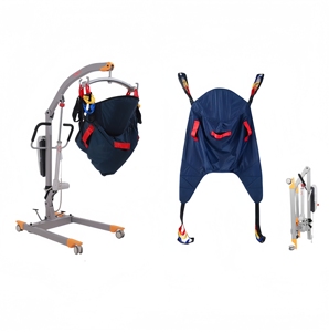 Chaise de transfert électrique robuste pour patient, cadre en alliage d'aluminium, moteur <span class=keywords><strong>MOTEK</strong></span> 8000N, élévateur pliable - Product Image 4