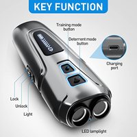 Outil de correction anti-aboiement léger et portable pour animaux de compagnie avec indicateur de batterie, sangle et double tête, silencieux pour le contrôle des aboiements des chiens