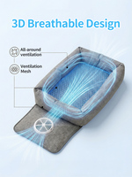 Anjuny Coussin rafraîchissant pour animaux de compagnie, tapis de siège ventilé pour poussette, oreiller à flux d'air pour chiens, coussin de siège rafraîchissant de soutien
