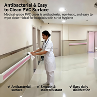 Barrière de sécurité pour personnes âgées, couvre-main antidérapant en PVC, noyau en aluminium, protection murale pour couloir d'hôpital, barrière de protection médicale