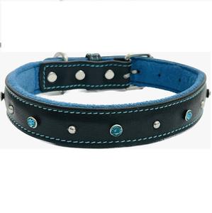 Meilleure vente collier de chien en cuir néon noir de luxe souple rembourré PU colliers de dressage solide exportateur indien direct durable - Product Image 4