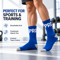 Chaussettes de sport personnalisées OEM ODM avec logo, faible MOQ, chaussettes athlétiques côtelées avec bout et talon contrastants pour l'entraînement de basketball et de football