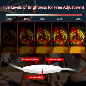 Slam Dunk Basketball Letreros Neon LED dimmable USB powered ambient <b>light</b> store <b>window</b> decoration <b>light</b> street indicator <b>light</b> - Product Image 2