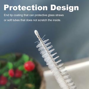 Ensemble de 6 brosses de nettoyage longues pour pailles, gobelets, bouteilles d'eau, tasses à bec, pailles en acier inoxydable et pailles métalliques - Product Image 2