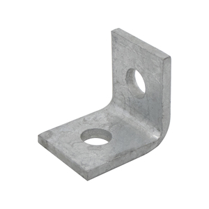 Factory Directly Sale Easy Fixing Hot Dip Galvanized 6mm Thickness Two Holes "L"Shape Angle Bracket for Assembling with Channel - Product Image 1