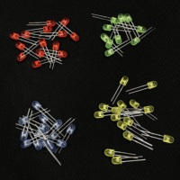 Diodes LED ovales de 5 mm avec lentille diffuseuse Rouge/Vert/Bleu/Jaune Couleurs assorties Haute intensité lumineuse