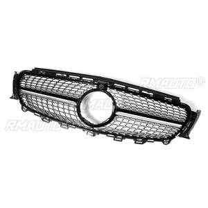 Parrilla Delantera para Automóvil en Negro Brillante/Cromo para Mercedes Benz W213 E200 E300 E400 E43 para AMG 2017-2018 con Orificio para Cámara - Product Image 4