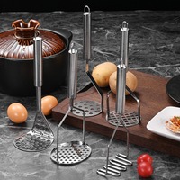 Aardappelstamper Roestvrij Staal Beste Aardappelpuree Stamper Keukengereedschap Aardappelsmasher Voor Avocad Bonen Pureren Gebruiksvoorwerp