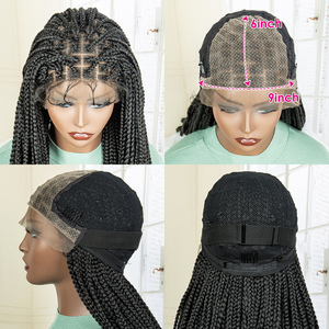 Vendita calda di parrucche sintetiche intrecciate in pizzo intrecciato ex fornitore di parrucche <span class=keywords><strong>con</strong></span> capelli per bambini intrecciati di pizzo parrucche da donna - Product Image 2