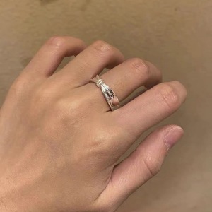 S925 Sterling Silver Bow <b>Ring</b> Women <b>Open</b> Design Sweet Style Everyday Wear Jewelry - Product Image 1