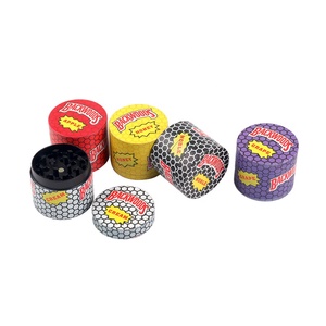 2021 whole printing 4 parts herb grinder Cookies backwoods smoking Accessories Zinc Alloy Grinder