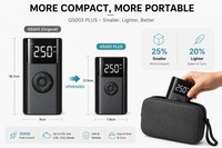 Compresseur d'air portable pour voiture, booster de batterie d'urgence, démarreur de voiture, gonfleur de pneus 150 PSI avec lumière d'urgence