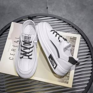 Zapatillas Deportivas para Niños con Cordones, Zapatos para Niños Pequeños, de Piel Sintética, Color Blanco, Entresuela de Cuero Genuino, Suela de Goma, Casuales, Venta al Por Mayor, Dropshipping - Product Image 3