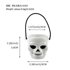 Precio al por mayor decoración de Halloween lugar diseño Props fantasma Festival decoración mano caramelo cubo color calabaza calavera cubo - Product Image 6