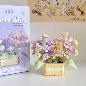 [Soldes] Kit <span class=keywords><strong>de</strong></span> construction LEGO compatible <span class=keywords><strong>de</strong></span> 40 pièces, <span class=keywords><strong>bouquet</strong></span> <span class=keywords><strong>de</strong></span> plantes en pot, fleur éternelle, assemblage <span class=keywords><strong>de</strong></span> plantes, ornement <span class=keywords><strong>de</strong></span> bureau pour - Product Image 6