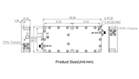 Module amplificateur de puissance RF large bande 4-8 GHz 50W pour la sécurité anti-UAV, FPV, aéroports, frontières et la transmission radio FM HF VHF