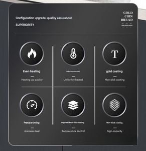 Máquina de Waffles Eléctrica Profesional de Doble Cabezal, Comercial, con Temporizador Digital y Termostato, para Waffles de Burbujas - Product Image 6