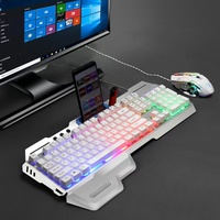 Usine OEM 3200 DPI USB filaire LED Thermique Mécanique Sensation Gaming clavier et souris PC Gaming Gaming clavier et souris kit