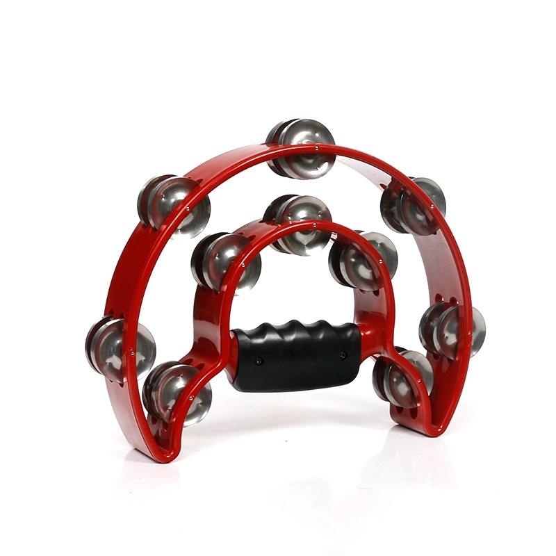 Jelo Instrument JELO ATB002 Double Half Moon Tambourine - Compact & Versatile