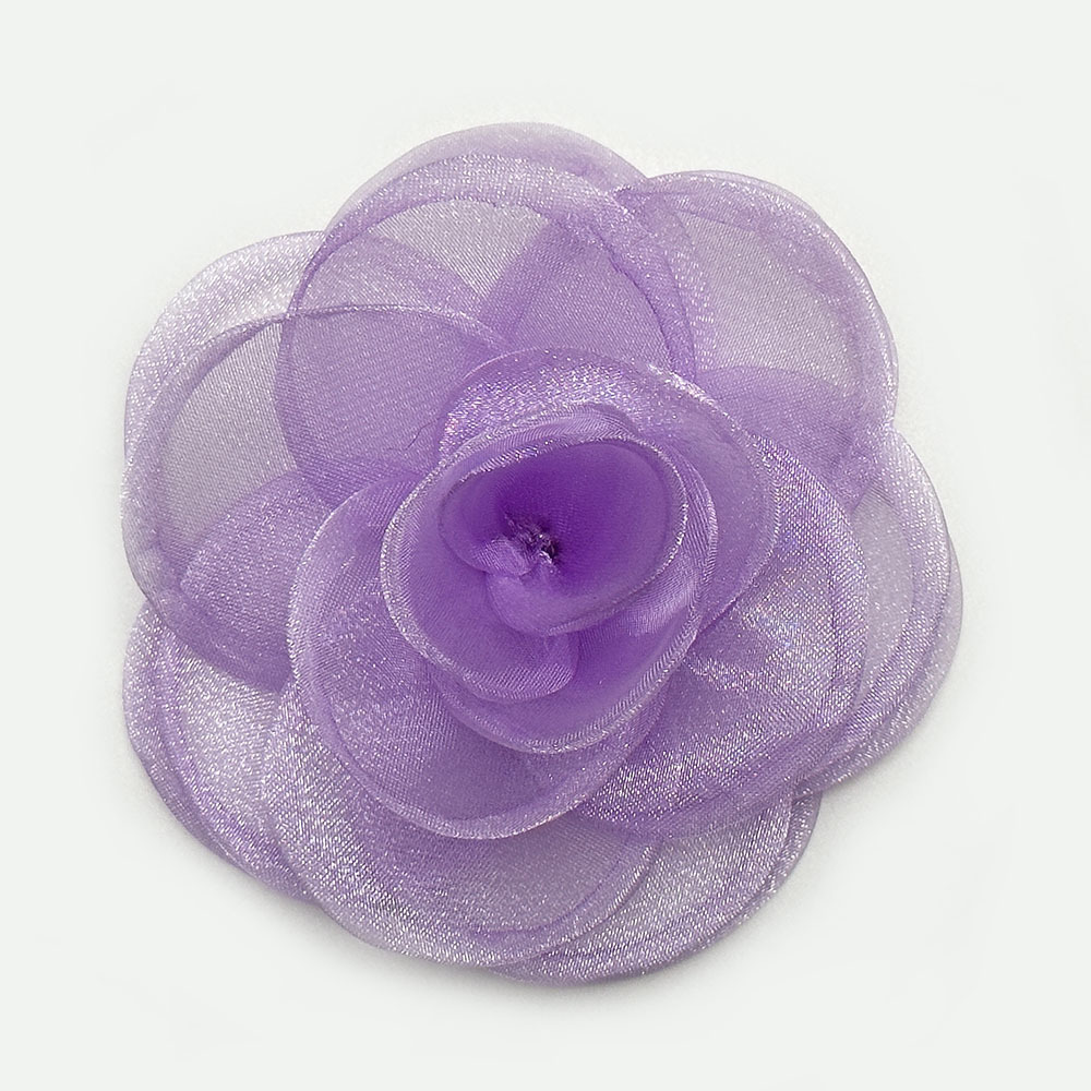 A33 taro purple - 10cm organza roasted border flower