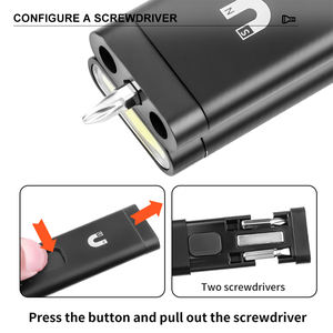 Stylo-lampe à règle <span class=keywords><strong>LED</strong></span> rechargeable magnétique X617 avec outils intégrés, rotation à 180 degrés, étanche IPX4, charge de type C pour atelier - Product Image 3