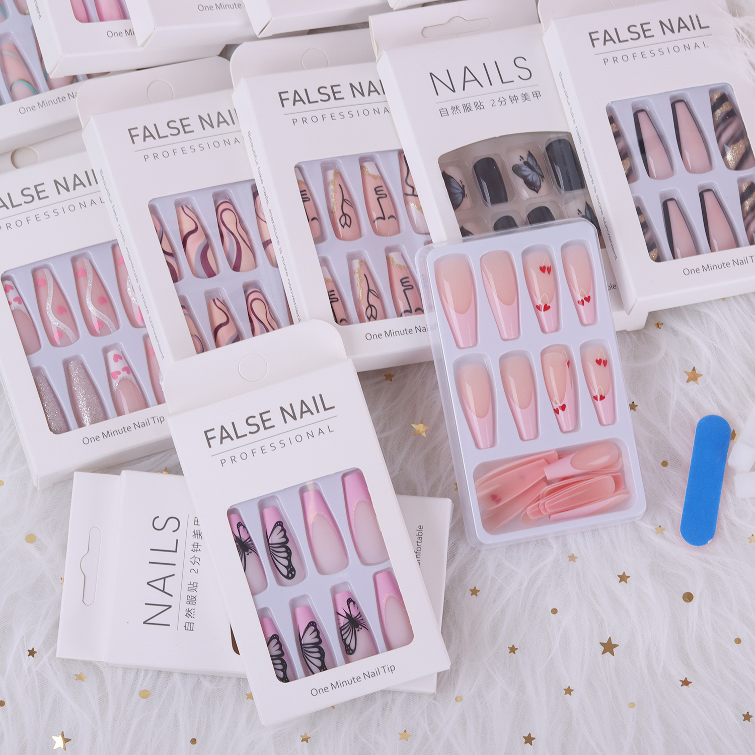 Пользовательский Ручной пресс на ногти от частного бренда, оптовая продажа, поставщик накладных ногтей для профессионалов