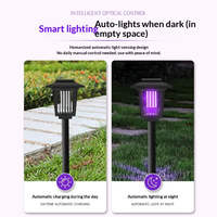 Lámpara Solar LED para Matar Mosquitos, Lámpara Solar Impermeable para Exteriores, Trampa para Insectos para Jardín y Patio