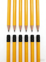 Ensemble de crayons à mine HB noirs, pointe robuste anti-casse, écriture fluide et claire, papeterie promotionnelle pour l'école, l'usage quotidien des étudiants