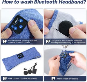 Amazon Top Best Seller Sleep Headphones Casque de sport <span class=keywords><strong>Bluetooth</strong></span> sans fil avec haut-parleur stéréo HD ultra fin - Product Image 5