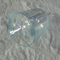 Bol chantant en cristal bleu cosmique HF, portable, accordé sur les chakras, 440 Hz 432 Hz, avec poignée en cristal, pour la méditation et la sonothérapie