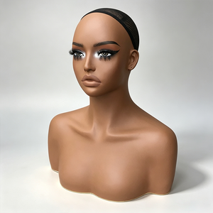 Testa di Manichino in PVC per Formazione Professionale nel Trucco Drammatico degli Occhi con Ciglia Lunghe per Scuole di Cosmetologia e Pratica - Product Image 2
