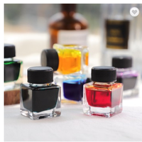 Stylo plume en verre en gros encrier bouteille d'encre 30 ml 25ml bouteille d'encre en verre