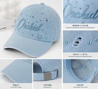 Nouvelle Arrivée 2026 Casquette de Baseball Brodé de Strass, Unisexe, Design Couvrant les Joues pour un Effet Amincissant du Visage