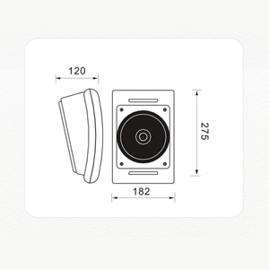 Haut-parleur mural OBT-428 en ABS durable pour salle <span class=keywords><strong>de</strong></span> conférence, salon, sonorisation - Product Image 3