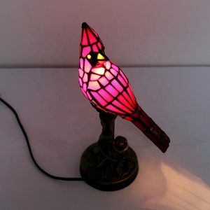 LongHuiJing Eco-Friendly Simple Flexible Dome Stained Glass Bird Accent Lamp with E14 Base AC Powered - Product Image 4
