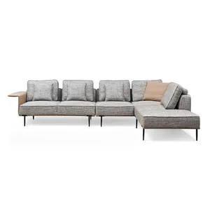 Soggiorno contemporaneo di alta qualità set design scandinavo divano moderno villa divano a forma di l