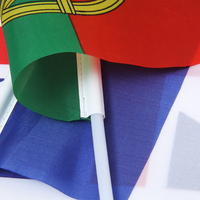 Drapeau à main 100% polyester pour la décoration, drapeau publicitaire dans le monde entier, drapeaux à main de promotion