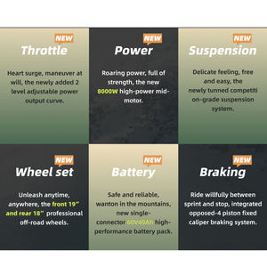 Excelente Servicio al Cliente 2026 Bicicleta Eléctrica de Montaña de 8000W Surron Light Bee 60V 40AH Motocicleta Eléctrica para Adultos Bicicleta Eléctrica Todoterreno - Product Image 6